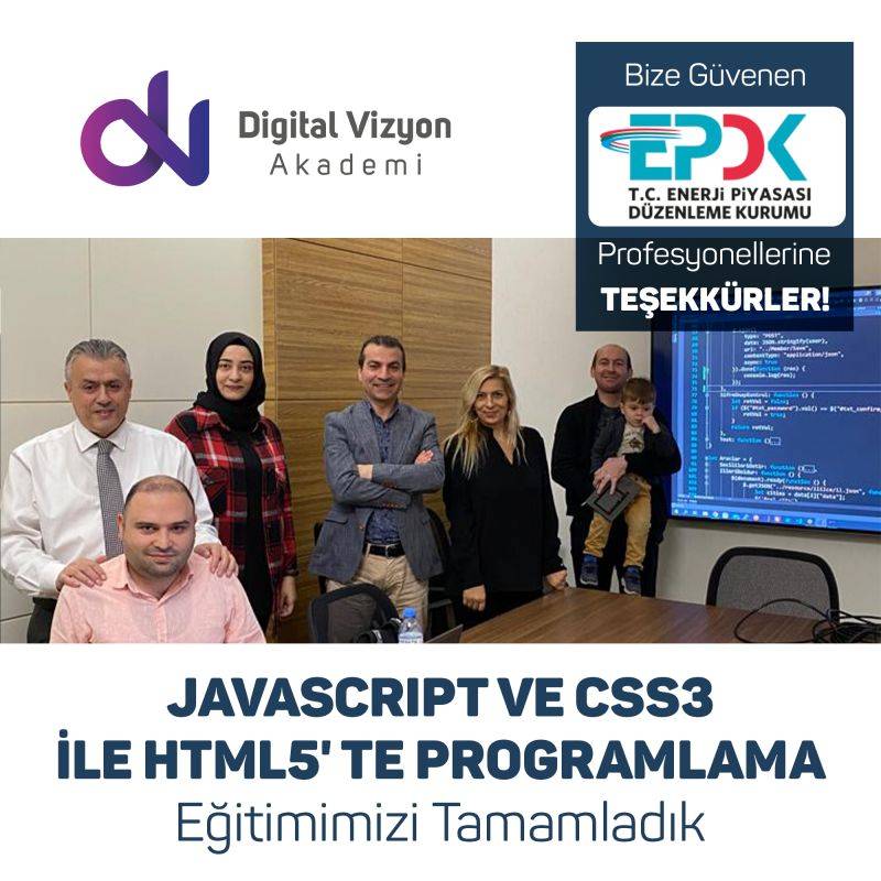 JavaScript ve CSS3 ile HTML5′ te Programlama — Energy Market Regulatory Authority (EMRA) eğitimi