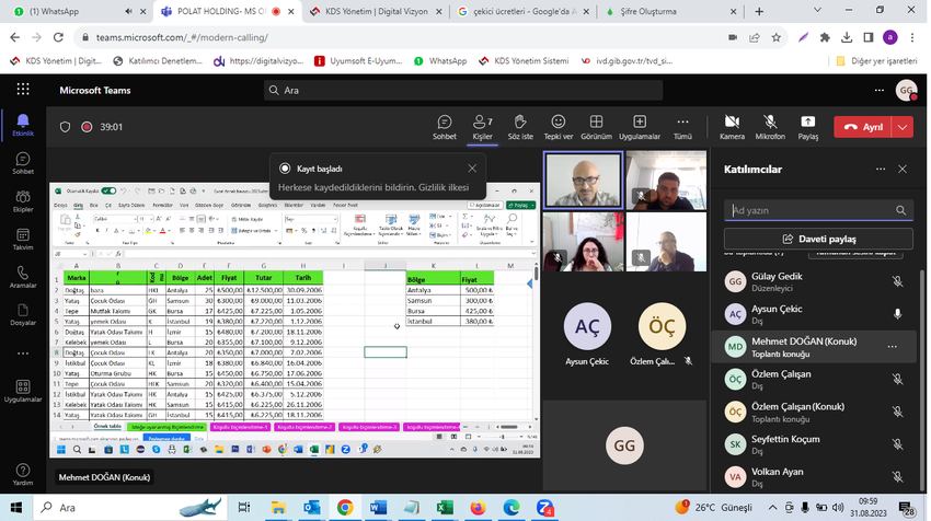MS Excel Orta — Polat Holding eğitimi