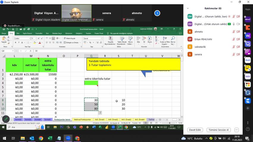 Microsoft Temel Excel — YİĞİT AKÜ
