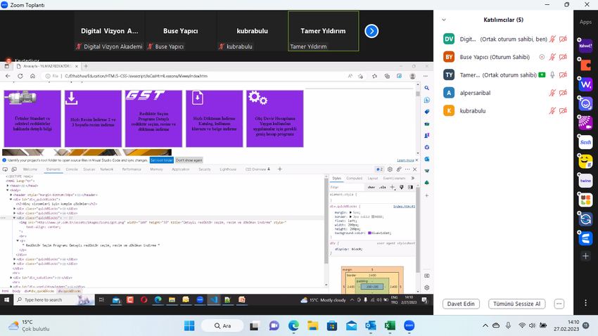 JavaScript & CSS3 with HTML5 — Yılmaz Redüktör
