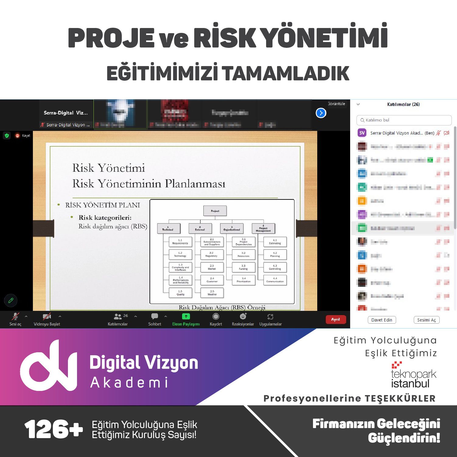 Proje ve Risk Yönetimi eğitimi