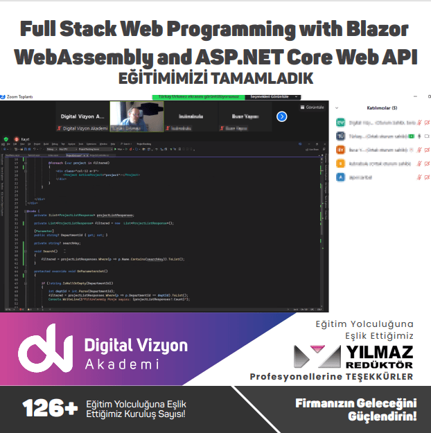 Full Stack Web Programming with Blazor WebAssembly and ASP.NET Core Web API eğitimi